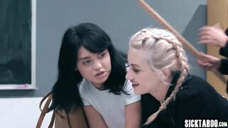 Steamy Classroom Encounters: MILF Teacher Introduces Students to Passionate Lesbian Adventures