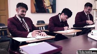 Curvy Teacher Gets Surprising Attention from Four Students During Detention - A Lesson in Desire!