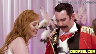 Unexpected Threesome: Salesman Gets Caught Up with Busty Redhead MILF!