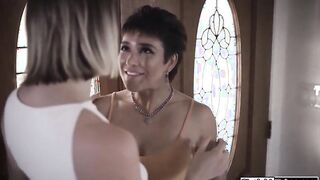 Caught in the Act: German Beauty's Steamy Encounter with Her Step-Mom's Friend - Anny Aurora & Dee Williams in a Sensational Lesbian Scene!