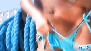 Blonde Milf's Wild Boat Adventure: Preparing for a Steamy Anal Encounter!