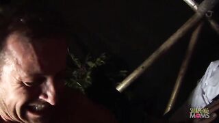 Three Stunning MILFs Get Adventurous Behind the Dumpster: A Wild Encounter Awaits!