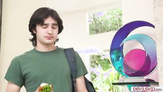 Stepmom's Secret Encounter: When Her Husband Can't, Her Stepson Steps In!