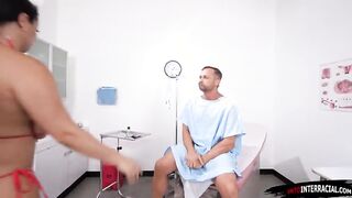 Curvy Nurse Ashlyn Peaks in Lingerie: A Steamy Patient Encounter!