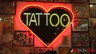 Curvy Blonde Star Shows Off Her Assets While Getting Inked on Camera - Featuring Shyla Stylez!