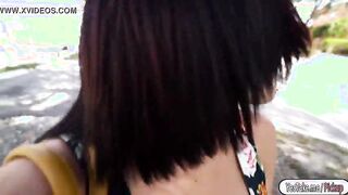 Curvy Kitty Caprice's Wild Public Encounter: A POV Adventure with a Mysterious Stranger!