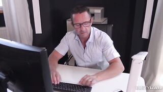 Sexy secretary Aletta ocean caught while masturbating and fucked