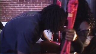 Ebony with big boobs fucks a huge black cock