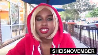 HD Aggressive Tits Fucked Dorky Slut Sheisnovember Huge Black Natural Breasts Udders With Pretty Large Brown Erect Nipples Then Great Face Pounding Blowjob With Ball Biting Cumshot Sensual Erotica By Msnovember