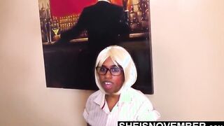 My Cute Ebony Secretary Has To Give Me Blowjob While Large Nipples And Natural Tits Exposed And Sexy Booty Spanking Foreplay Fetish, Busty Petite Woman Sheisnovember At Work Sucking Big Dick Boss With Busty Cleavage Out on Msnovember