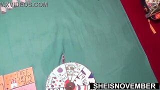Creamy Vagina Hair And Curvy Brown Ass Exposing While Thighs Apart, Petite Geeky Ebony Babe Sheisnovember Posed Following Taboo Step Family Time With Step Dad Erotica After Undressing From Pretty Dress By Msnovember