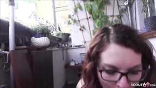 GERMAN BIG NATURAL TITS TEEN JENNY SEDUCE TO FUCK ON BALCONY