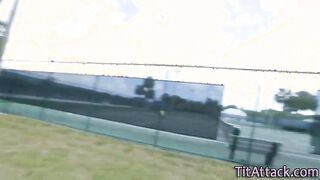 Schlong riding and sucking sluts big tits wam in cum and saliva