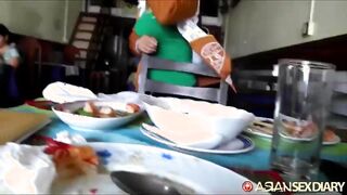 Big tit Asian fucked hard