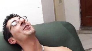 Amateur milf gives hot blowjobs to two cocks