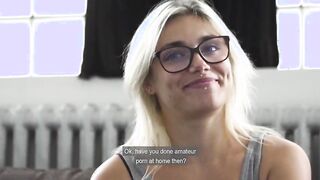 AMATEUR EURO - PAWG Babe Gaby Gets Hardcore Fucked On Casting By Muscle Guy
