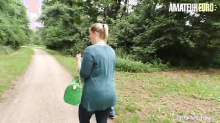 AMATEUR EURO - Sexy BBW Teenager Anna K. Takes Her Boyfriend's Cock Outdoor