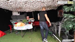 AMATEUR EURO - Hot Sex On The Backyard Of Her Neighbor - Danny Bubbles