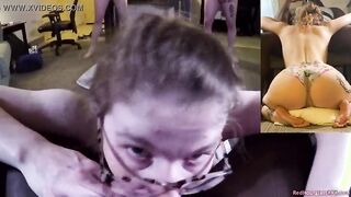 Amateur PAWG from Fetlife in her first blowbang
