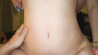 Amateur real couple threesome with natural big tits
