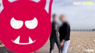 AMATEUR EURO - Spanish Busty Brunette Suhaila Hard Sucks And Fucks Like Crazy With Random Dude