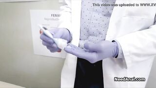 Doctors exam ends with deep anal driling