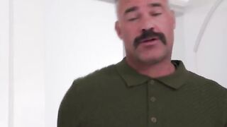 Julia James wants to experience anal sex with her stepdad so badly. The old man joins her on the bed, masturbates her pussy then fucks her ass.