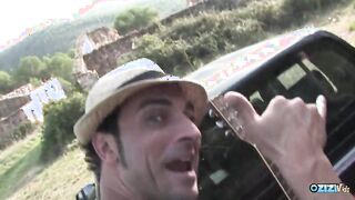 Outdoor anal sex in the back of the pickup truck can be very satisfying