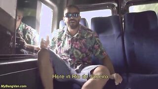 extreme sexy bubble butt carnival samba dancer gets rough big cock ass fucked in my driving bang van