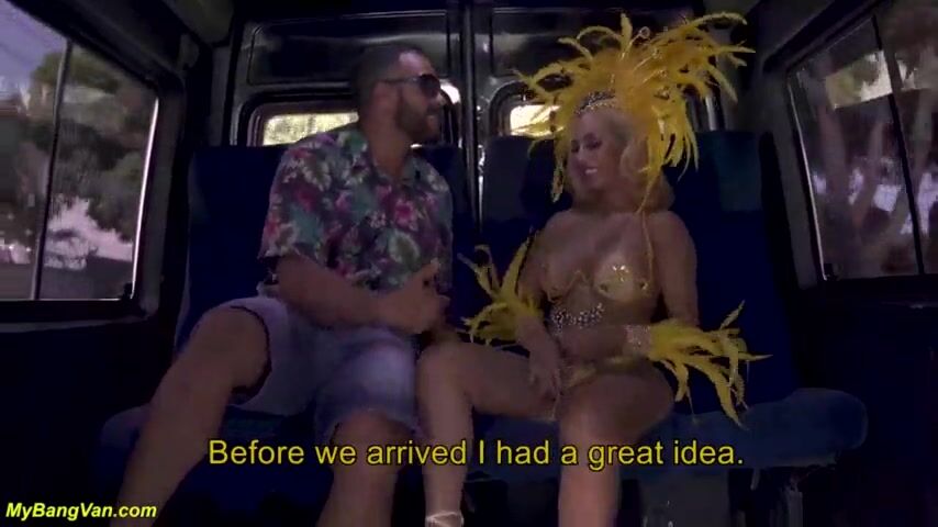 extreme sexy bubble butt carnival samba dancer gets rough big cock ass fucked in my driving bang van