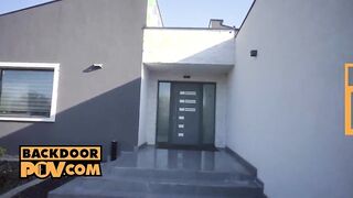 POV - First time anal for your hot blonde wife Kitty Li