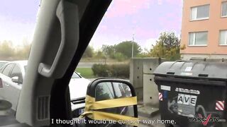 Fake driving and hard public fucking