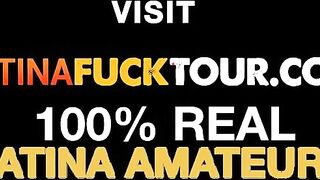 Curvy Latin babe big booty anal gaping rough throbbing cock