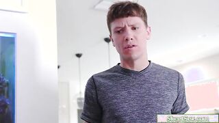 Stepsis gets a taste of her stepbros dick inside her tight ass