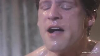 Before participating in a hot and sweaty anal, a depraved performs a seductive and messy blowjob.