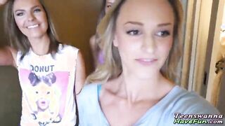 Pajama party cfnm teen gets fucked and ass jizzed