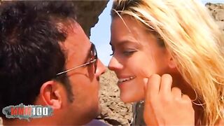French pornstar Chloe Delaure ass fucked at the beach - Remastered