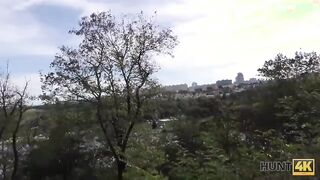 HUNT4K. Cash makes pretty babe Susan Ayn ready for blowjob and anal in park