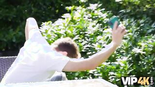 VIP4K. MILF almost came when she had THIS. Hot sex with Eva May