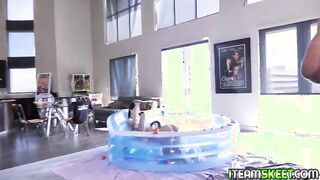 Steamy Pool Threesome with Gorgeous Valentina and Sultry Kiara!