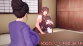 MILFs have sex with two lucky young men HMV