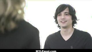 Stepmom's Wild Encounter with Her Son's Rival: A Steamy Surprise!