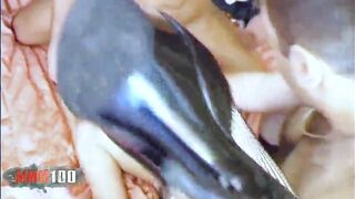 Blonde Beauty with Stunning Curves Enjoys a Wild Threesome Adventure!