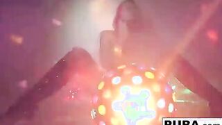 Hot babe with huge tits masturbates