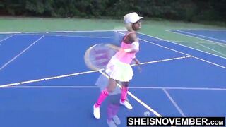 A Skinny Black Girl Fucking After Her Shaved Pussy Away Over A Sports Match, Cute Petite Whore Sheisnovember Fuck His Huge Cock BBC With Saggy Natural Tits And Hard Nipples Bouncing, Panties Down During POV Missionary By Msnovember
