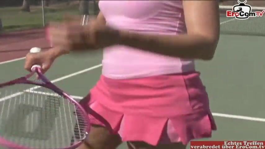Sporty 18yo Girl with small boobs enjoy the huge cock in her first porn