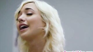 Lesbian teen babe flirts with busty doctor after check up