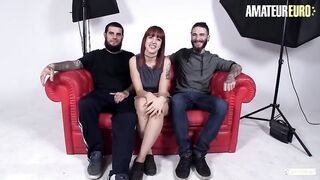 AMATEUR EURO - Amateurs Fucks Latina Redhead Lilyan Red In Gangbang Session