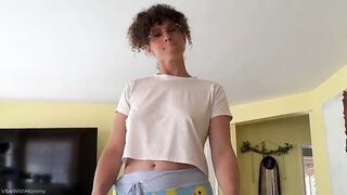 Stepmom's Tempting Request: A Playful Encounter in Ducky Pants - Handjob & Footjob Fun!