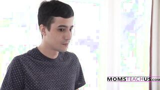 StepMom and Stepdaughter can't stop pleasuring eachother, Stepson wants in on the party
